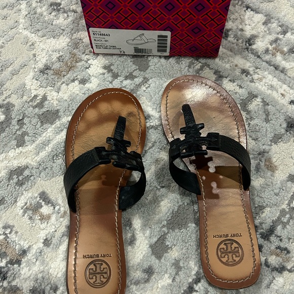Moore Leather Thong Sandal Tory Burch - Picture 2 of 6